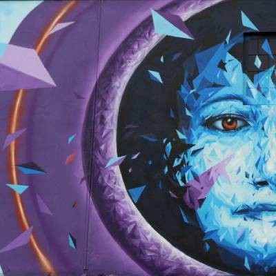 Peinture monumentale au festival "10ème Art" à Aurillac en France