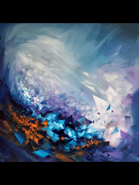 Magnetism is an abstract painting on linen canvas
